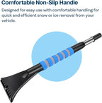 Snow Brush and Ice Scraper for Car Windshield Essential Automotive Exterior Accessory, Winter Car Gadget – Detachable Universal Vehicle Snow Scraper – Durable Ergonomic Grip – Blue