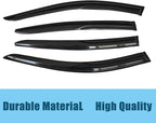 Tape-on Outside Window Visors Rain Guards for Nissan Altima 2019-2024 | Window Deflectors, Vent Visor, Sun Shades, Window Shields, Truck Accessories, Dark Smoke