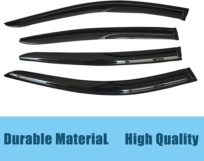 Tape-on Outside Window Visors Rain Guards for Nissan Altima 2019-2024 | Window Deflectors, Vent Visor, Sun Shades, Window Shields, Truck Accessories, Dark Smoke
