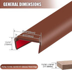 Slimline Cabinet Door Edge Protector, 3/4" Self Adhesive Peel and Stick Rubber Edge Guards, Flexible U Shaped Strips for Kitchen & Garbage Drawer Fronts, Edge Trims for Desks and Shelfves, Brown, 10Ft