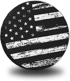 14" Spare Tire Covers for Tire,USA Flag Trailer Spare Tire Cover for All-Around Protection,Universal Spare Tire Covers for Trailers Fits Cars SUVs Trucks Diameter 25.59"-27.2" (14 inch)