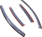 Car Window Rain Guard | Outside Mount Visors Auto Side Window Deflectors | Windows Visor Rain Shields Compatible with 2004-2008 Nissan Maxima Sedan | 4 Pcs Set, LGWV2-345, Light Tinted