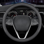 Nappa Premium Leather car Steering Wheel Cover, Non-Slip, Breathable, Universal 15 inches