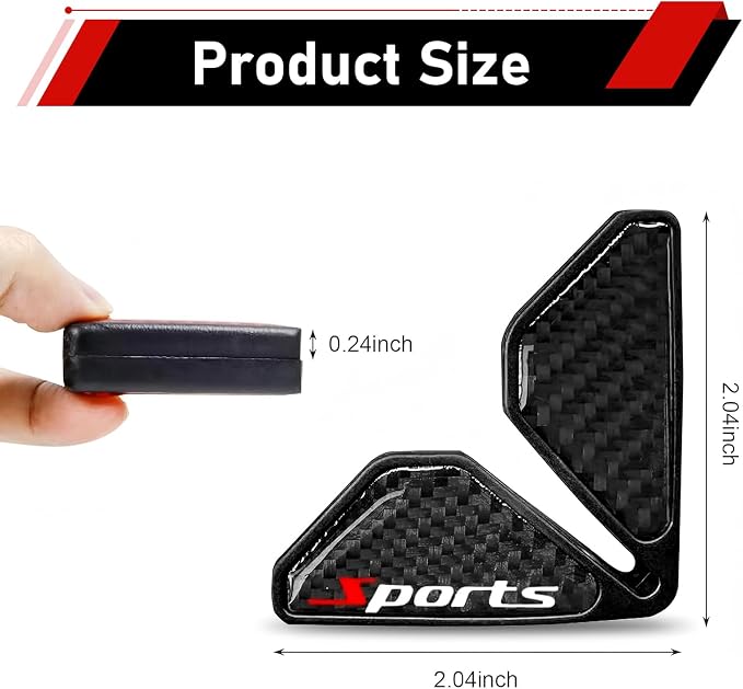 2PCS Car Door Corner Protector Edge Guards, 1.77"x1.77" Carbon Fiber Anti-Collision Car Door Edge Protector, Self-Adhesive Anti-scratch Protective Cover, Universal Auto Corner Protect(Sport)