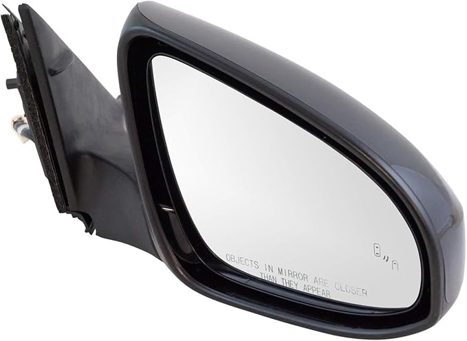 Passenger Side Mirror Assembly Electric Adjustment Heated No Memory Black Compatible with 2016-2017 Toyota Camry with Blind Spot Indicator TO1321375
