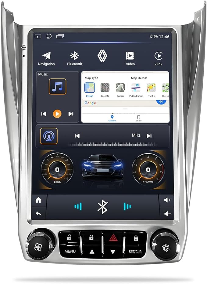 Android 12 Car Stereo, 10.1-inch HD Touchscreen, WiFi GPS Navigation Radio Player with Backup Camera for Chevrolet Equinox, GMC Terrain 2012-2017 (2+32G with Lock)