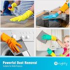 Orighty Microfiber Cleaning Cloth Bulk, 150 Pack Shop Towels, Reusable Cleaning Rags, Lint Free Microfiber Towels for Cars, Home & Kitchen, 12x12 Inch, Grey