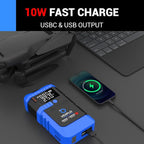 VEXPLO Jump Starter with Tire Inflator Portable Roadside Emergency Car Kit | 4000A Car Battery Jumper Start (9.0Gas/8LDiesel) 150PSI Auto-Off Tire Inflator 45W Fast Charger 8-in-1 Emergency Roadside Kit