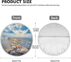 Beach Theme Steering Wheel Cover Sun Shade 17 inch Anti-Heat Steering Wheel Sunshade Cover Universal Auto Accessories Interior Reflective Sunlight Heat Universal Fit Most Vehicles SUV Trucks