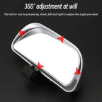 Mandark 2PCS Car Blind Spot Mirror, Rectangle HD Glass Convex Vehicle Rearview Mirror, Wide Angle Adjustible Auto Exterior Blindspot Side View Mirror, Universal for SUV, Sedan, Truck (Silver)