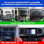Car Stereo Radio for Toyota Tacoma 2005-2015 with Wireless Carplay&Android Auto/9 inch Touch Screen/Android12/FM RDS/GPS Navigation/HD Backup Camera (2GB+32GB+HD Backup Camera)