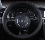 Auto Car Leather Steering Wheel Cover Anti Slip Wrap 15",Black