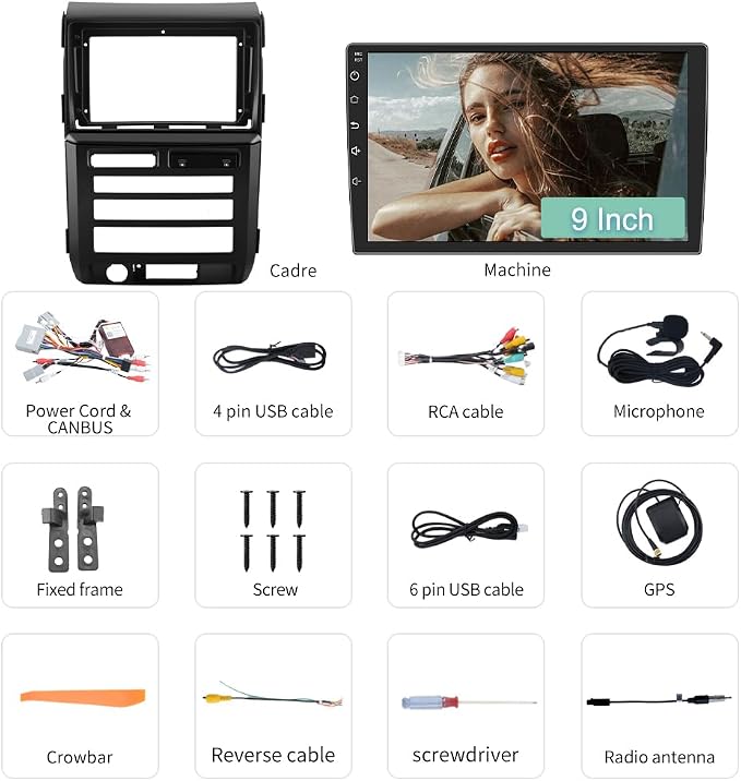 2GB+64GB Radio Upgrade for Ford F150 2009-2012 (Auto AC High end) with 9-inch HD Touch Screen,Wireless CarPlay/Android Auto WiFi, SWC, FM, AM
