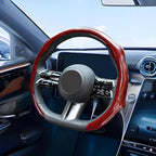 Car Steering Wheel Cover with Comfort Grip, 14.5-15" Carbon Fiber Laser Non-Slip Steering Wheel Protector, Cool Stylish Auto Interior Decor Accessories, Universal for Van SUV Sedan (Red)