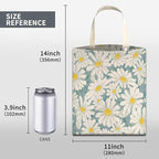 Car Trash Can, Cute Car Trash Bag, Hanging Car Organizer and Storage Bag, Trash Bin for Car Accessories, Vehicle, Travelling, Camping Cute Blue White Daisy