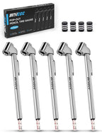 Pencil Tire Pressure Gauge, 10-120PSI Dual Head Air Gauge Tire Pressure Heavy Duty Tire Valve Gauge for Truck Car RV ATV Motorcycle (5 Pack)