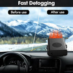 Car Heater, 12V portable car heater and defroster-150W Car Heater Defroster Automobile Windscreen Fan with 360° Rotatable Base, Black