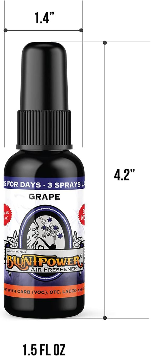(Grape, 1 Pack) Concentrated Air Freshener for Room and Car Spray - Oil-Based Diffuser Spray Bottle - Long-Lasting Bathroom Spray, Car Freshener, & Odor Eliminator Spray