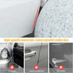 Car Door Edge Guards, 16Ft Clear U Shape No Glue Car Door Edge Protector, Chrome PVC Trim Molding Interior Strips, Automotive Door Entry Guard Protection Fit for Sedans Trucks SUV Boats (Transparent)