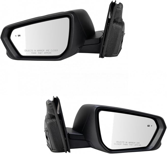 Driver and Passenger Side Mirror Set Power Heated Memory Blind Spot Textured Black Housing Turn Signal Compatible with 2019-2022 Chevrolet Equinox 2018-2022 GMC Terrain GM1320618 GM1321618