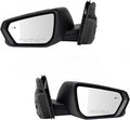 Driver and Passenger Side Mirror Set Power Heated Memory Blind Spot Textured Black Housing Turn Signal Compatible with 2019-2022 Chevrolet Equinox 2018-2022 GMC Terrain GM1320618 GM1321618