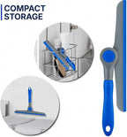 10" Heavy Duty Blue, Grey Window Cleaning Squeegee, Handheld Squeegee for Glass Doors, Windows, Car Windshields & More