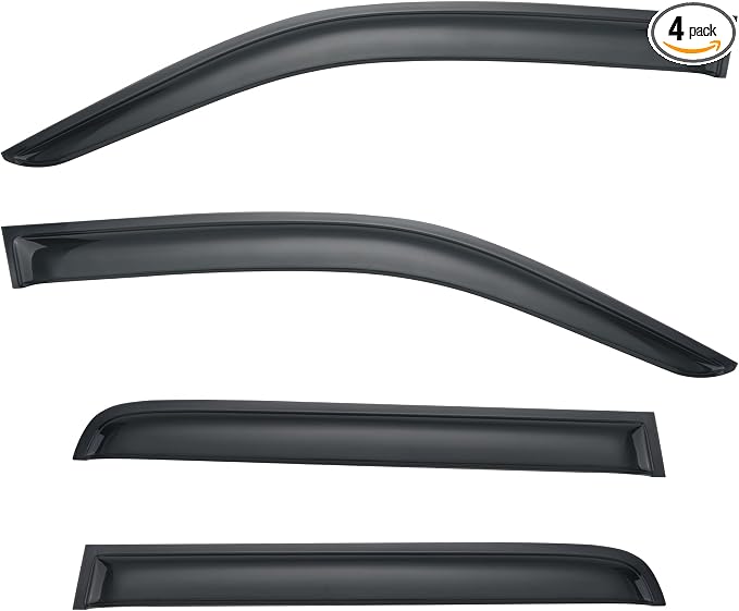 4Pcs Set Tape-On Rain Guards Window Visors for Acura RDX 2019-2024 Window Deflectors Black