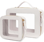 Clear Makeup Bag Small, TSA Approved Portable Toiletry Bag with Zipper Cosmetic Travel Bag Makeup Organizer Case Mini Makeup Pouch for Purse Car Organizer Bag for Women Men