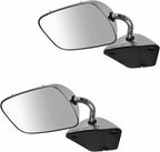 Driver and Passenger Side Mirror Assembly Set Manual Smooth Compatible with 75-95 Chevrolet G10 75-95 G20 75-96 G30 79-95 GMC G1500 79-95 G2500 79-96 G3500