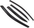 WD2-421 Dark Smoke 4 Pcs Set Window Visor (Outside Mount) Deflector Rain Guard Compatible with 2003-2008 Toyota Corolla Sedan