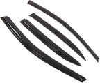 WD2-421 Dark Smoke 4 Pcs Set Window Visor (Outside Mount) Deflector Rain Guard Compatible with 2003-2008 Toyota Corolla Sedan