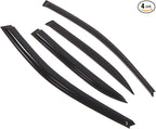 Outside Mount Window Vent Visors Rain Guards Compatible with Toyota Corolla Sedan 2003-2008 | Side Window Wind Deflectors Rain Shields | Smoke Tinted, 4 Pcs Set, DGWV-421