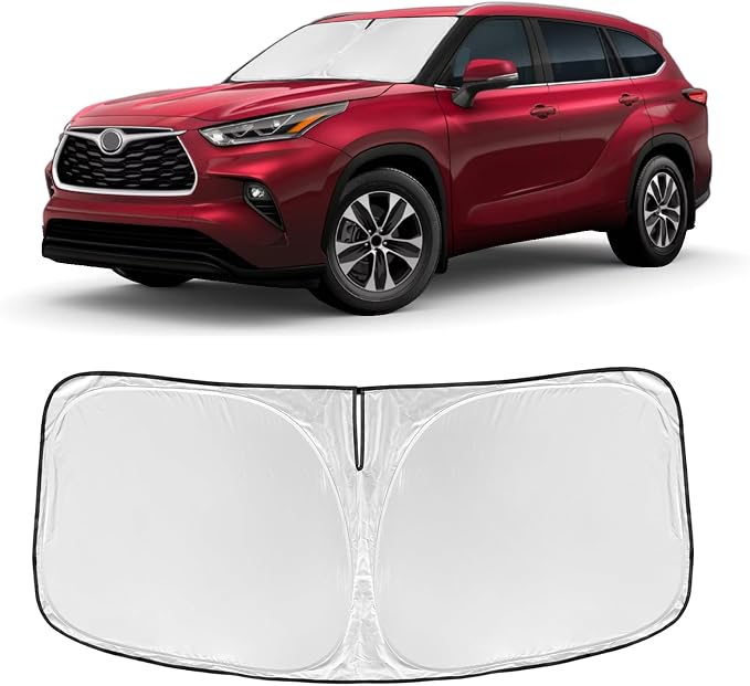 for Rivian R1T 2022-2024 Windshield Sun Shade - 4 Layers for Front Windows Shade Cover Custom Fit R1T Limited Platinum Sun Visor Retractable Block UV Rays Car Accessories