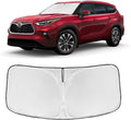 for Rivian R1T 2022-2024 Windshield Sun Shade - 4 Layers for Front Windows Shade Cover Custom Fit R1T Limited Platinum Sun Visor Retractable Block UV Rays Car Accessories