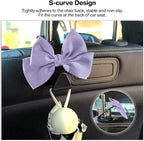 2 Pack Car Seat Headrest Hook, Auto Seat Hook Hangers Storage Organizer Interior Accessories for Handbag Clothes Coats Grocery Bags (Light purple)