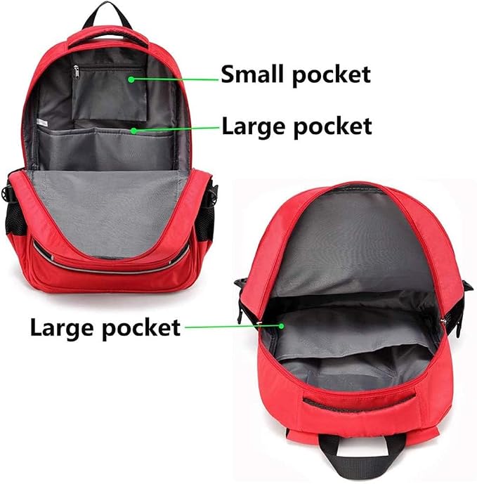 First Aid Bag Empty Red Emergency Medicine Bag First Responder Trauma Multi-Pocket Traveling Field Trips Camping Essentials (Red, Pack of 2)