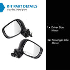 Driver and Passenger Side Mirror Set Power Heated Turn Signal Blind Spot Indicator Smooth Black Compatible with 2019-2020 Subaru Forester SU1320170 SU1321170