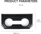 ABS Carbon Fiber Rear ArmrestBox Cup Holder Trim Cover Accessories for 2019-2025 Chevy Silverado | for 2019-2021 GMC Sierra 1500 2500 3500 HD Decal
