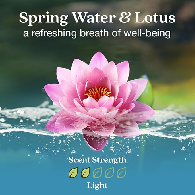 Non-Toxic* Car Air Freshener Auto Stix® - Scents Made Safer - Enjoy Fragrance Lasts Up to 480 Days - Includes Auto Stix® Diffusers & Elastic Loops - Spring Water & Lotus (Pack of 8)