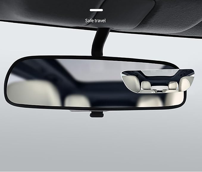 Blind Spot Mirrors, 2 Pcs Black 3.9 Inch x 1.18 inch Angle Adjustable Self-adhesive Reverse Blind Spot Small Mirror for Car and Motorcycle (2)
