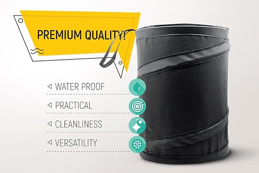 1 Pack, 1 Gallon Car Trash Can | Waterproof Collapsible Pop-Up Car Bin (1 Pack, 1 gal)