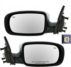 2 Piece Driver and Passenger Side Mirror Assembly Set Electric Adjustment Heated No Memory Chrome Compatible with 2011-2014 Chrysler 200 CH1320329 CH1321329
