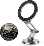 Fits MagSafe Car Mount, [All-Metal] Magnetic Phone Holder for Car, [Flexible Three-axis] 360° Rotation Magnetic Car Mount Strong Magnets Car Phone Holder for iPhone 17 16 15 14 Pro Max
