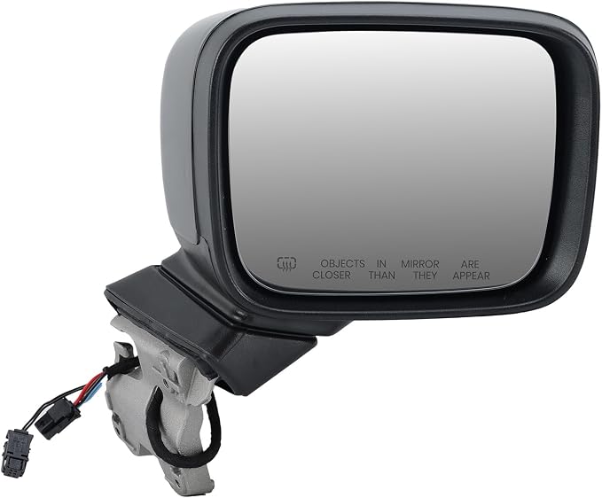Right Passenger Side Mirror Compatible with Jeep Renegade 2015 2016 2017 2018 2019 2020 2021 2022 Door Mirrors Power Heated with Turn Signal Indicator Temperature Sensor Bright Black (7+2 pins)