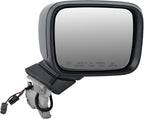 Right Passenger Side Mirror Compatible with Jeep Renegade 2015 2016 2017 2018 2019 2020 2021 2022 Door Mirrors Power Heated with Turn Signal Indicator Temperature Sensor Bright Black (7+2 pins)