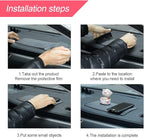 Car Dashboard Anti-Slip Rubber Pad, 10.6"x 5.9" Universal Non-Slip Car Magic Dashboard Sticky Adhesive Mat for Phones Sunglasses Keys Electronic Devices and More Use (Black/Dots)