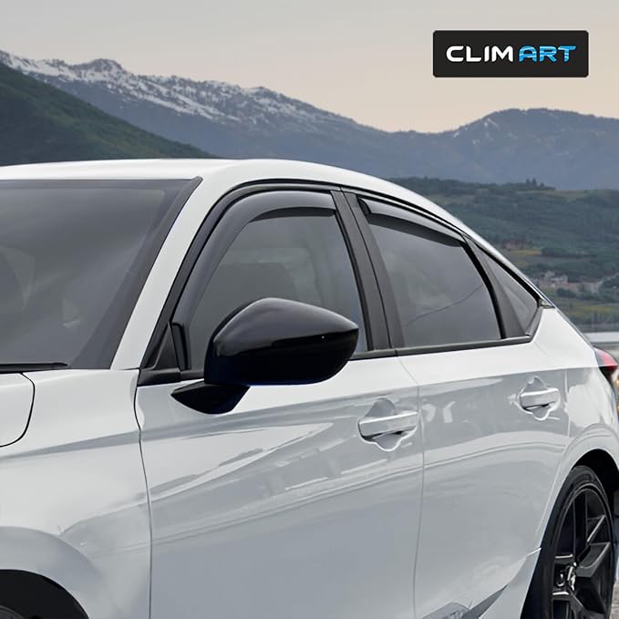 in-Channel Incredibly Durable Rain Guards for Honda Civic 2022-2026 Hatchback, Original Window Deflectors, Vent Window Visors, Vent Deflector, 4 pcs. - 622137
