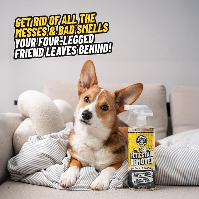 Furbidden Pet Stain Remover for Car & Home, Carpet & Upholstery Cleaner, Eliminates Pet Odors & Stains from Urine & Vomit, Multi-Surface Pet Odor Neutralizer - from (32 Fl Oz)