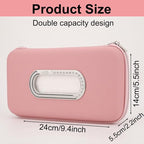 Car Tissue Holder, Sun Visor Napkin Holder, Luxury PU Leather Backseat Tissue Case Holder (Pink)