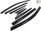 MotorFansClub 8pcs Window Vent Visor Rain Guards Fit for Corolla Cross | 2022 2023 2024 2025 Window Deflector Shade Shield Cover Black
